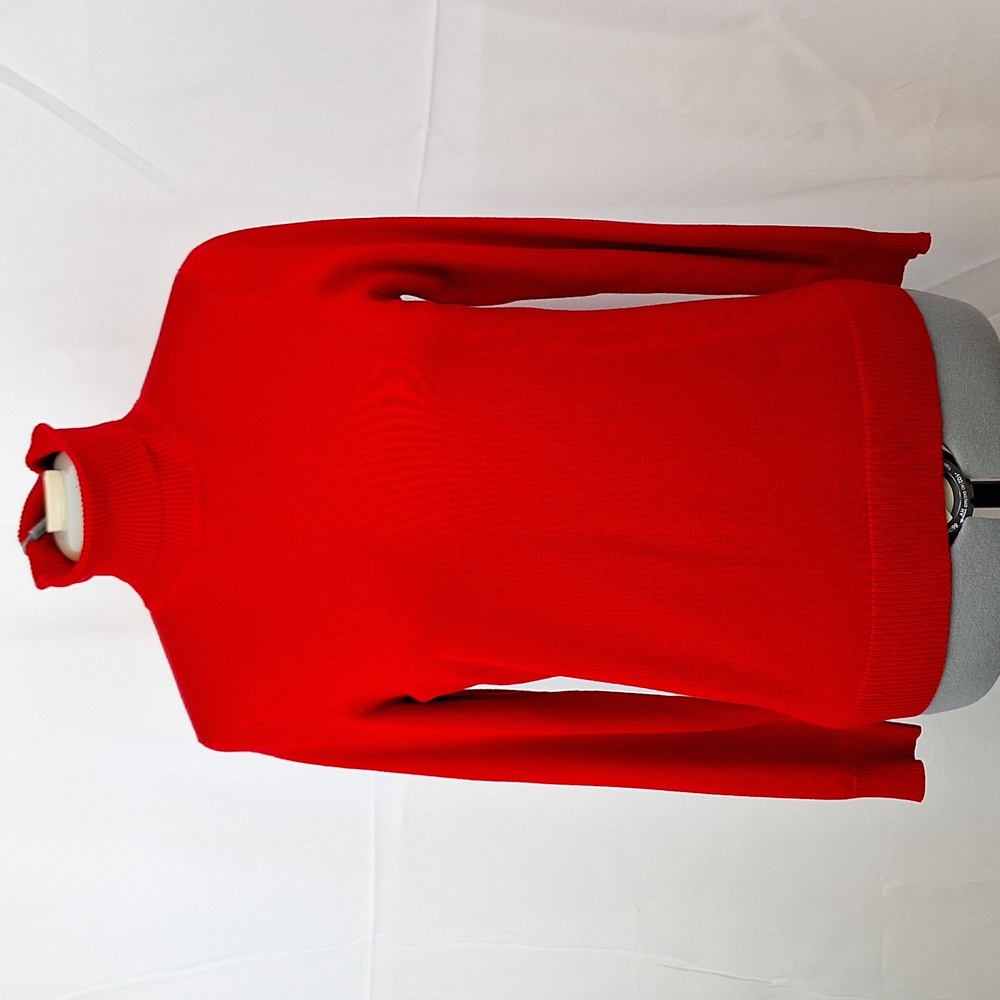 Joseph A. QUEST-CE QUE CEST SILK? Petite M Women's NWT Turtleneck Scarlet Red
